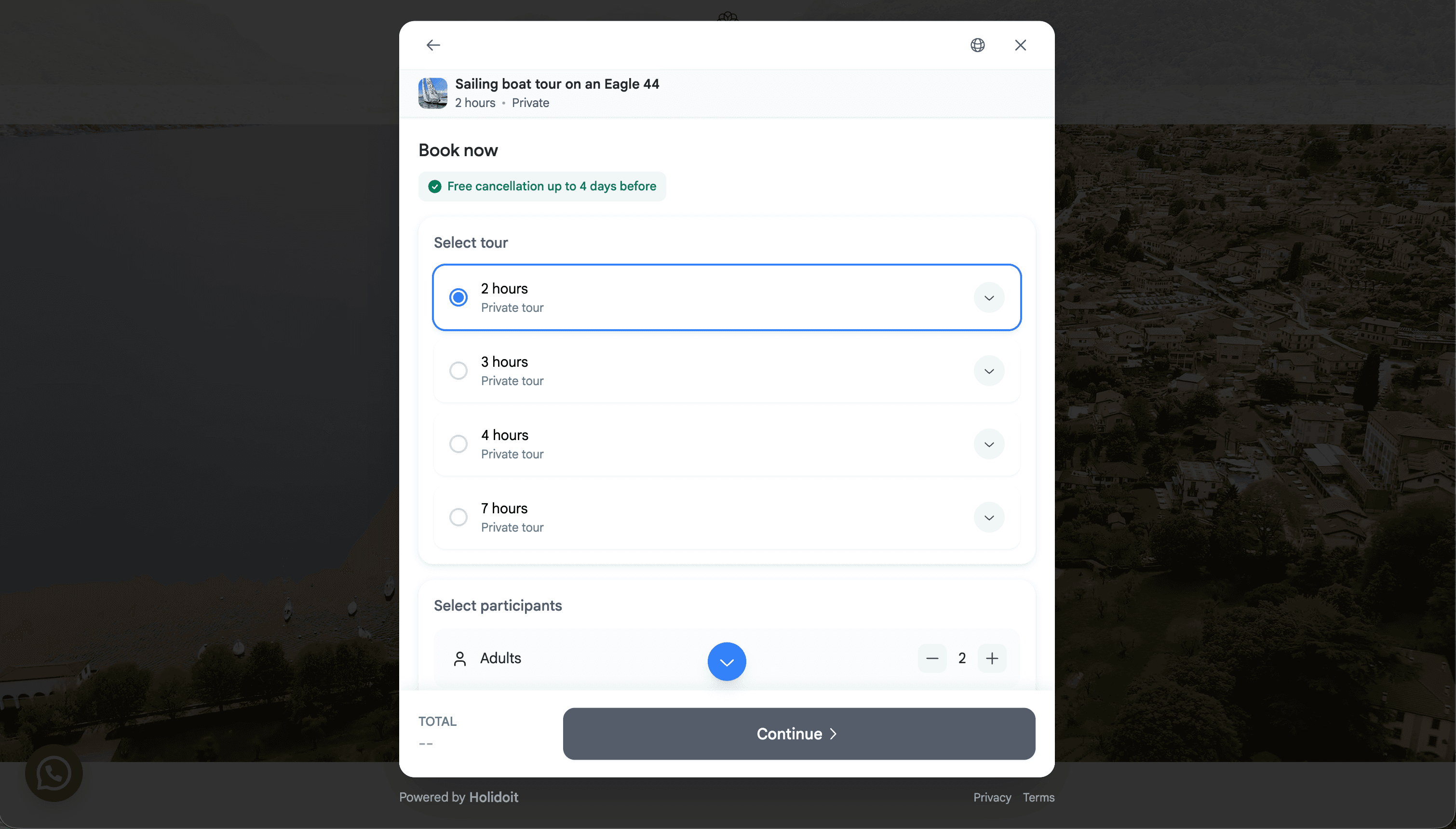 Dashboard prenotazioni Holidoit